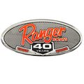 Ranger Boat Raised Decal 40th Anniversary 4 5/8 x 2 3/8 Inch by Ranger