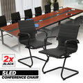 Leather Office Guest Chair with Armrest