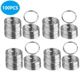 Iron Metal Split Key Ring Keychain Jump Rings Round Wire Keyfob 25mm