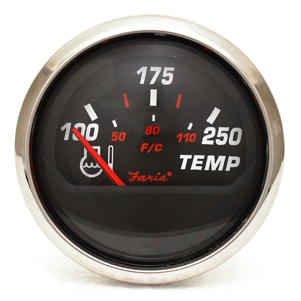Water Temperature Gauge Faria Professional 2 Inch by Faria