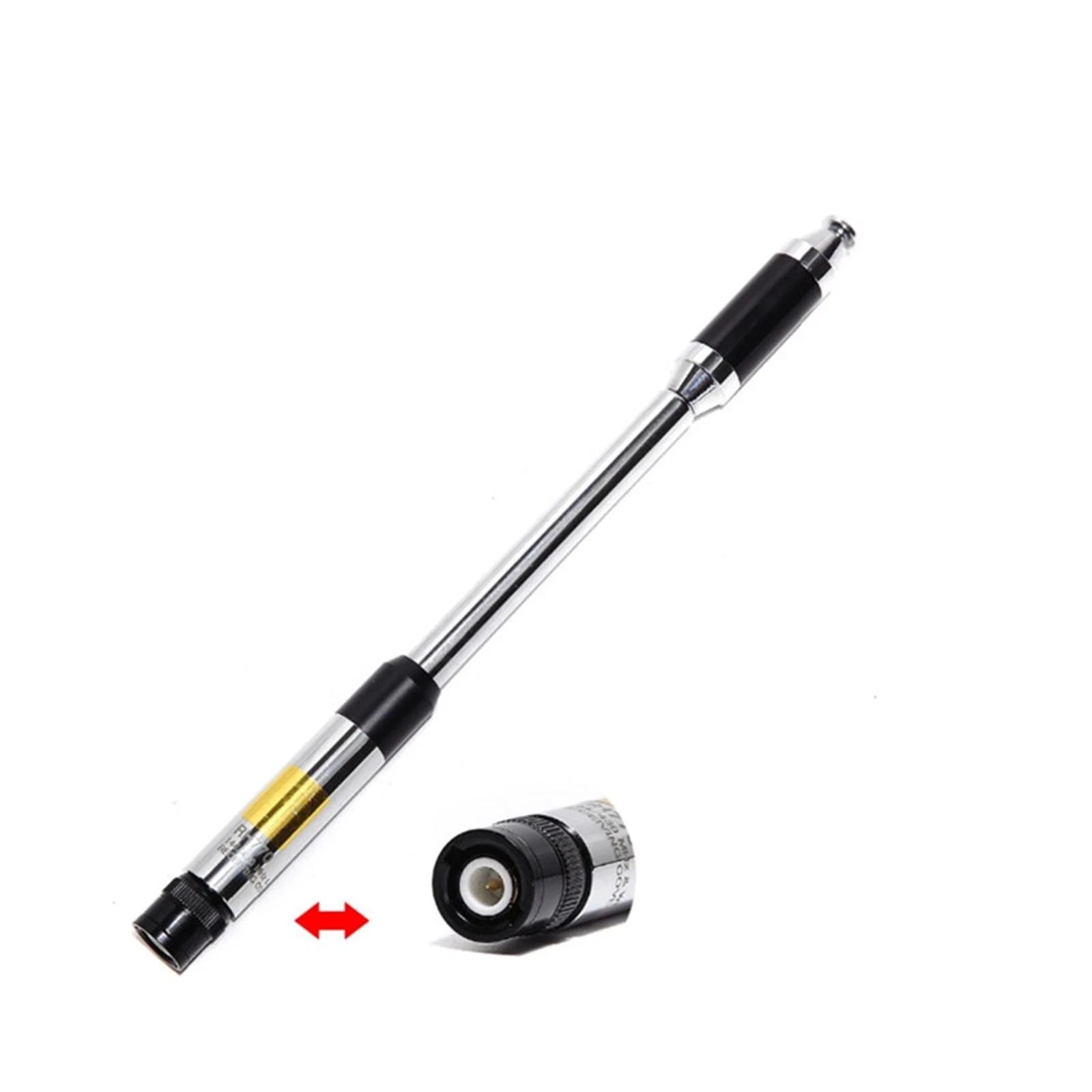 Rh770 144/430mhz Dual Band Sma-male Bnc Telescopic Antenna For