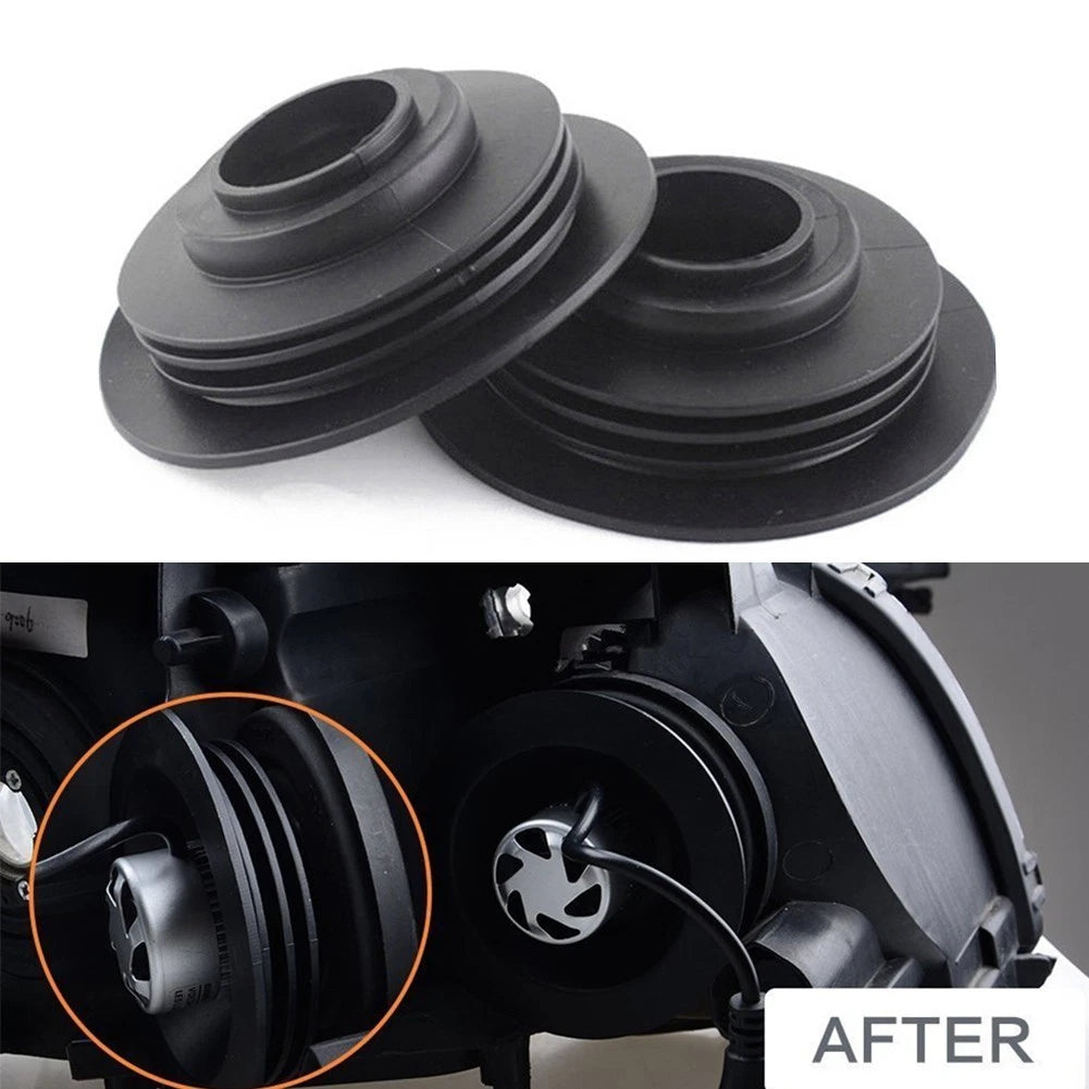 2pc 3.2cm Headlight Dust Cover Cap For Led Hid Xenon/ Halogen Bulb