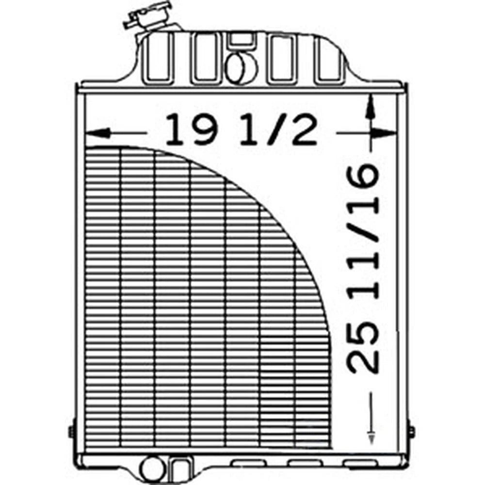 219773 Radiatorfits: Tractor 4230 Wo/ A/c Stationary W/fits John