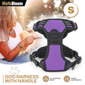 Black Dog Harness with Reflective Strips