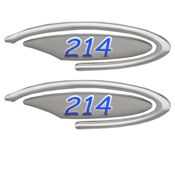 Four Winns Boat Raised Decals 055-3077 214 OEM Silver / Blue by Four Winns