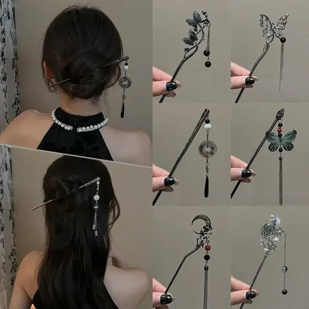 Butterfly Tassel Pendant Hairpin for Events