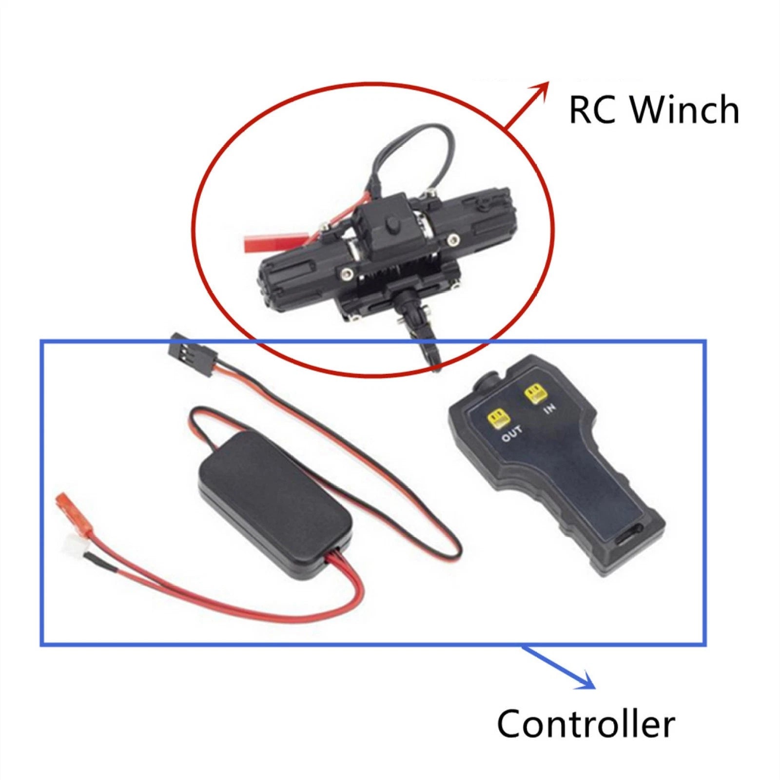 Rc Crawler Metal Winch For 1:10 Scale Scx10 Iii Axi03007 90046 Remote