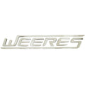 Weeres Pontoon Boat Raised Decal – Silver Emblem Sticker by Weeres