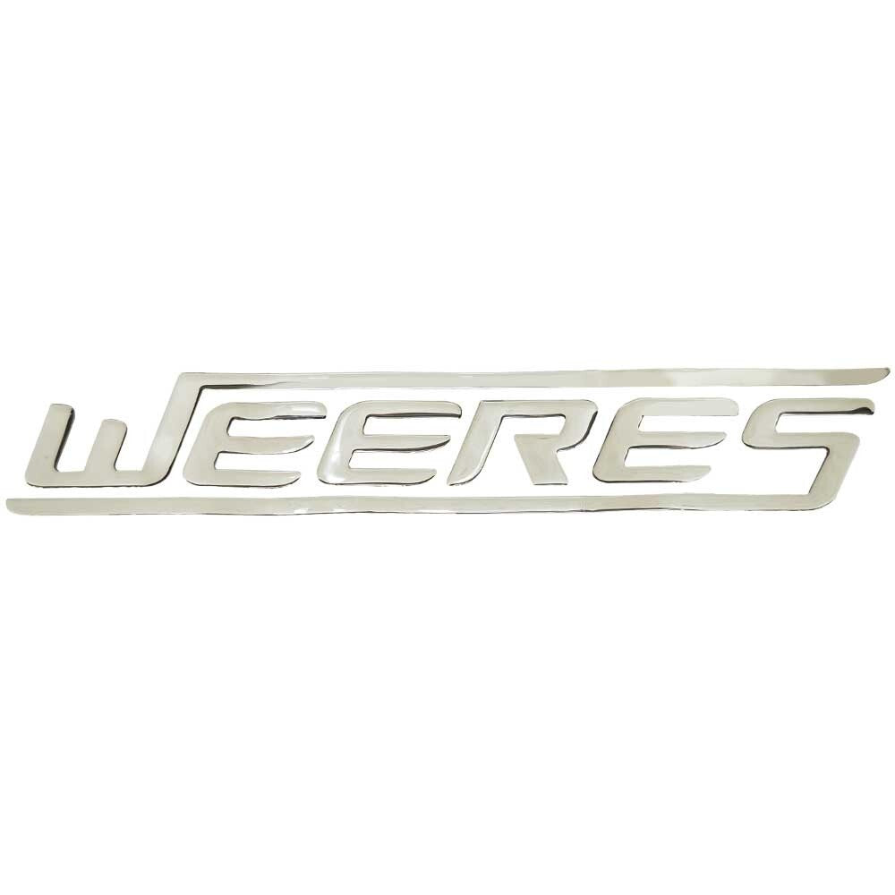 Weeres Pontoon Boat Raised Decal – Silver Emblem Sticker by Weeres
