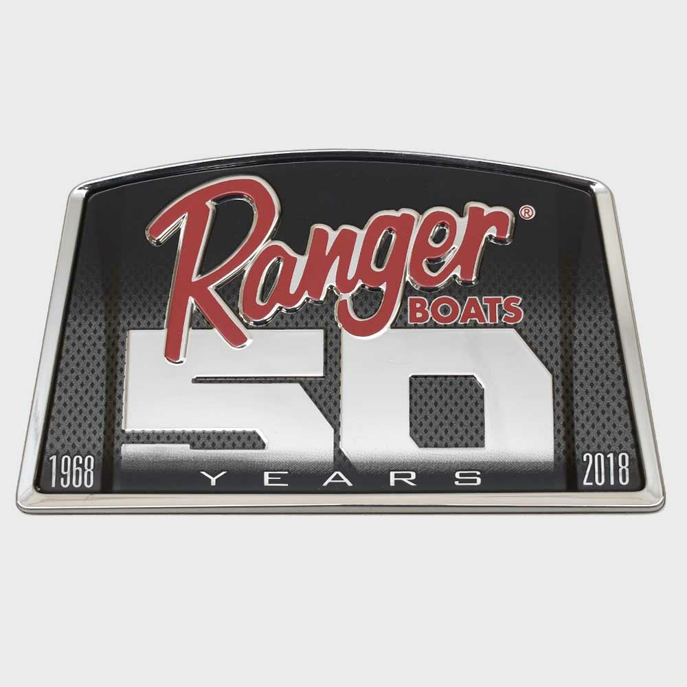 Ranger Boat Raised Emblem Decal 309778 50 Year Anniversary Red by Ranger
