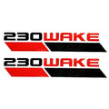 Sea Doo 230 Wake Boat Decals 219903610 | Black / Red Stickers (Pair)