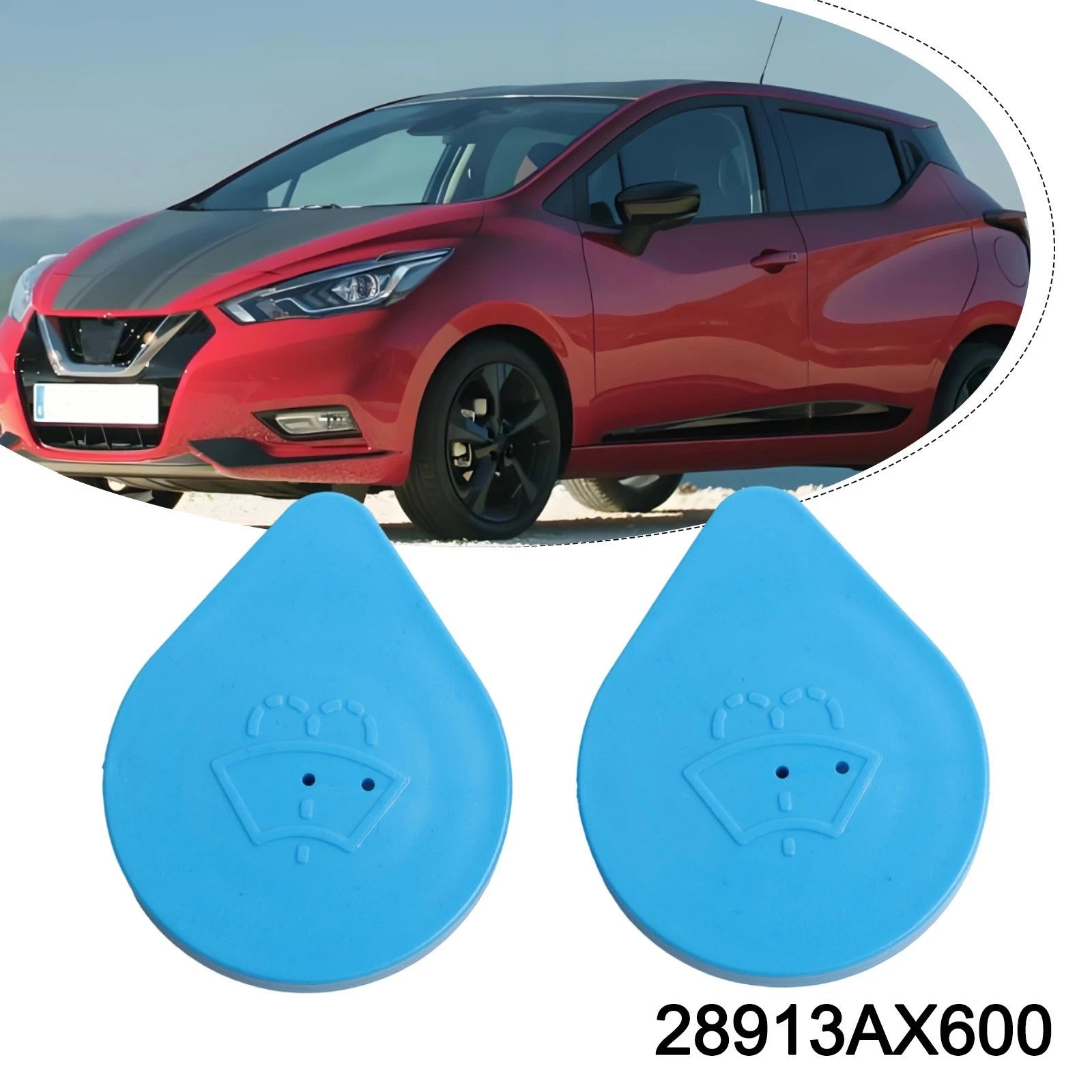 Windscreen Washer Bottle Cap Replacement Set For Nissan Vehicles Pack