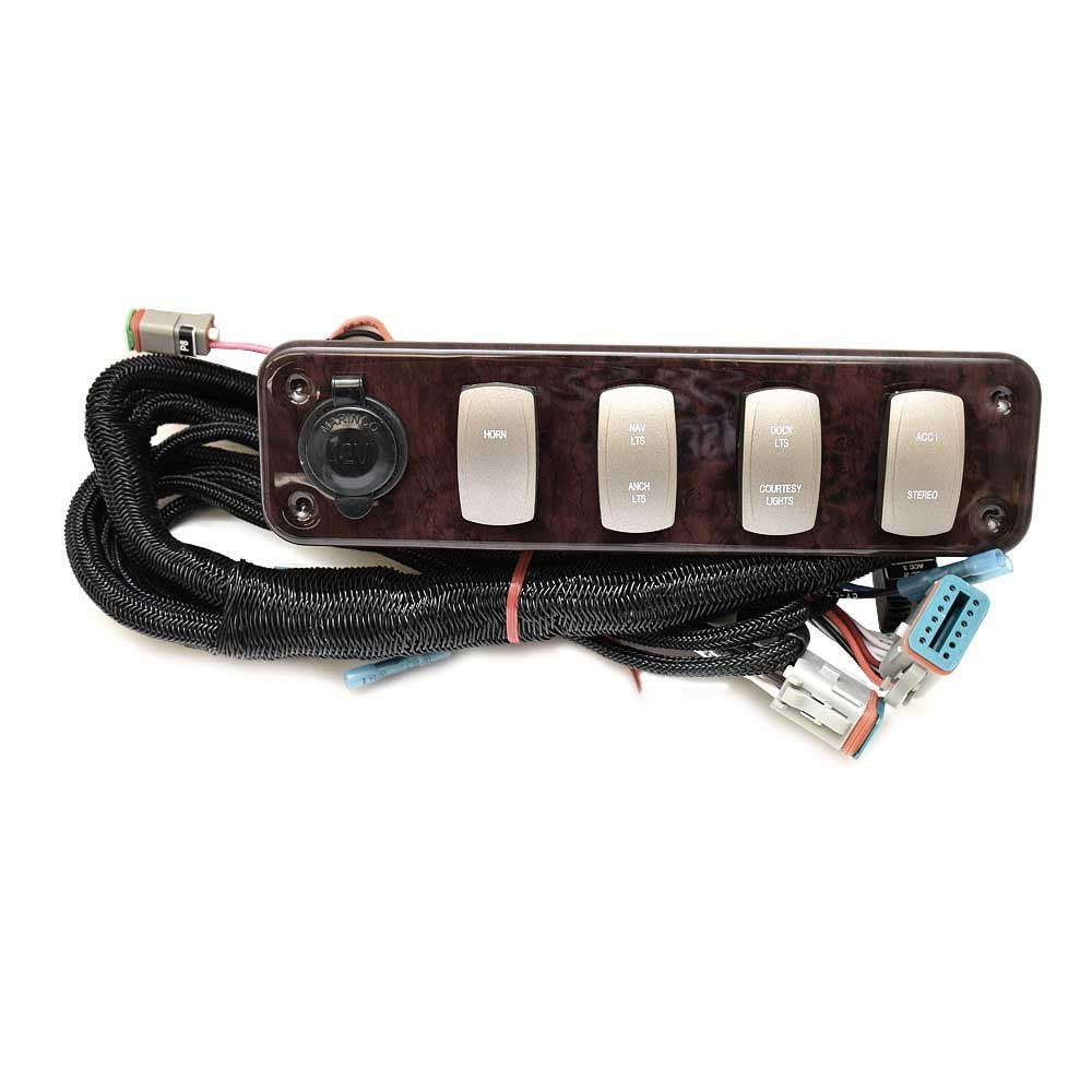 Premier Pontoon Boat Rocker Switch Panel Woodgrain by Premier