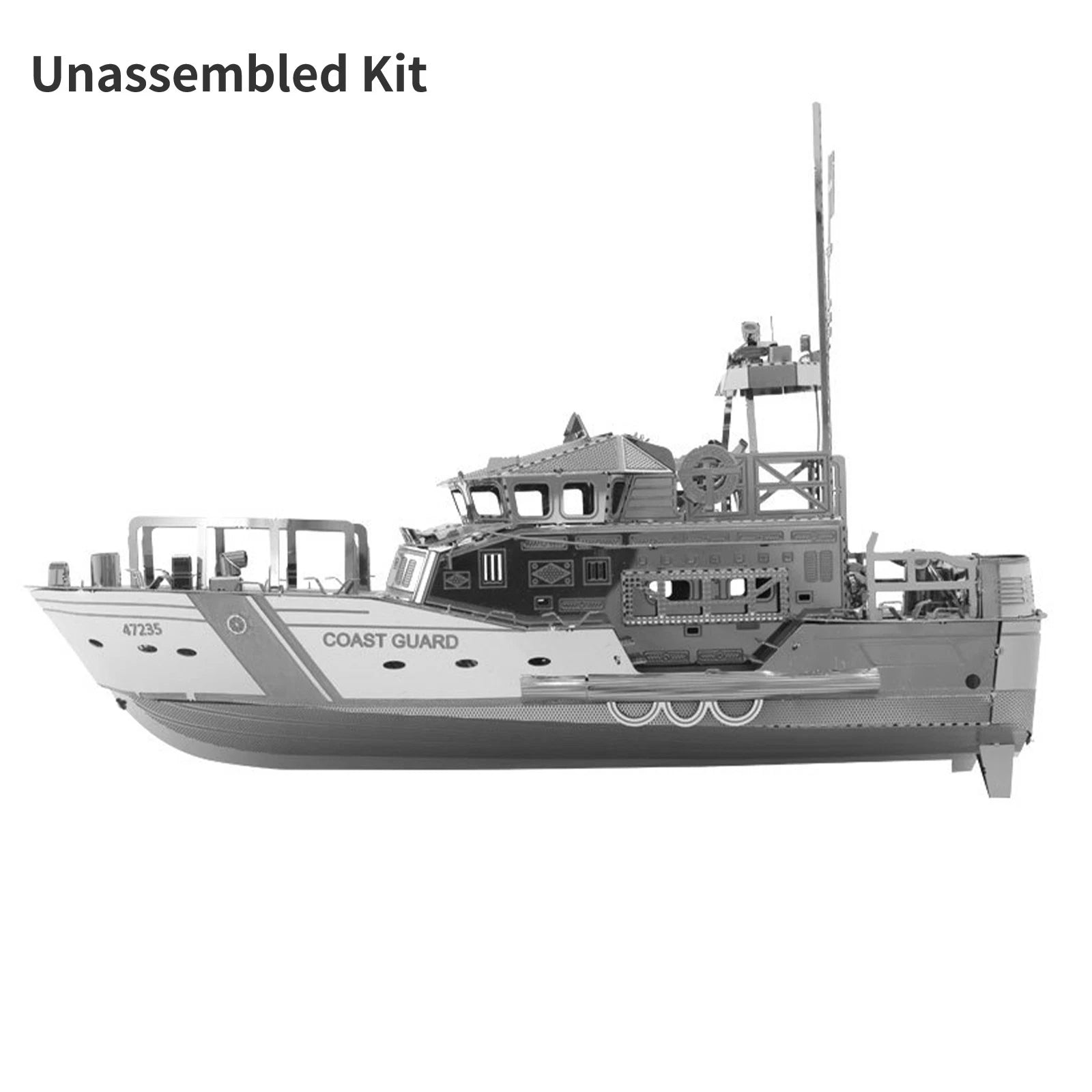 1:100 Scale Lifeboat Model 3d Metal Unassembled Kit Diy Display