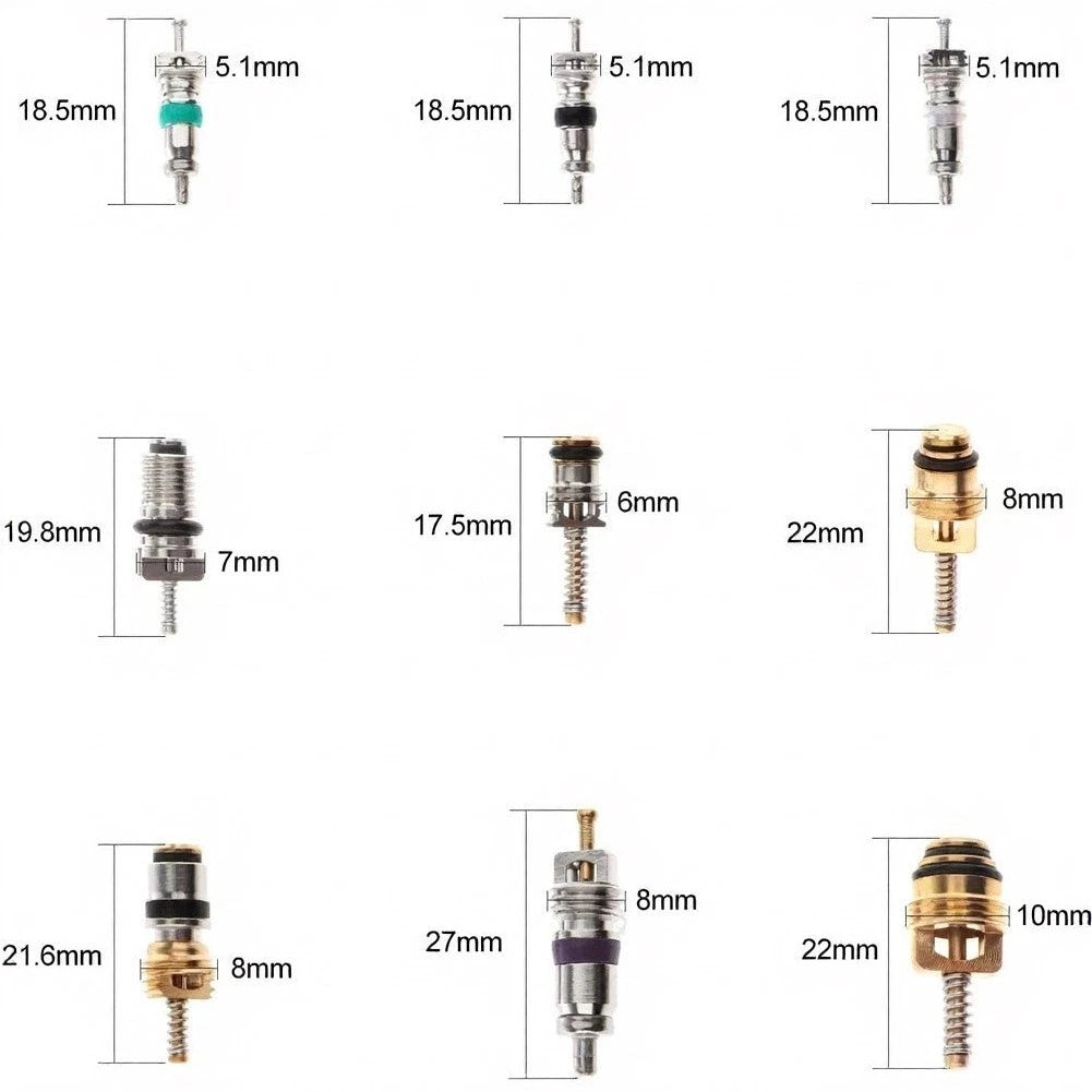 Auto Ac Valve Cores Green White Black For R134a For | Hook & Hull Co