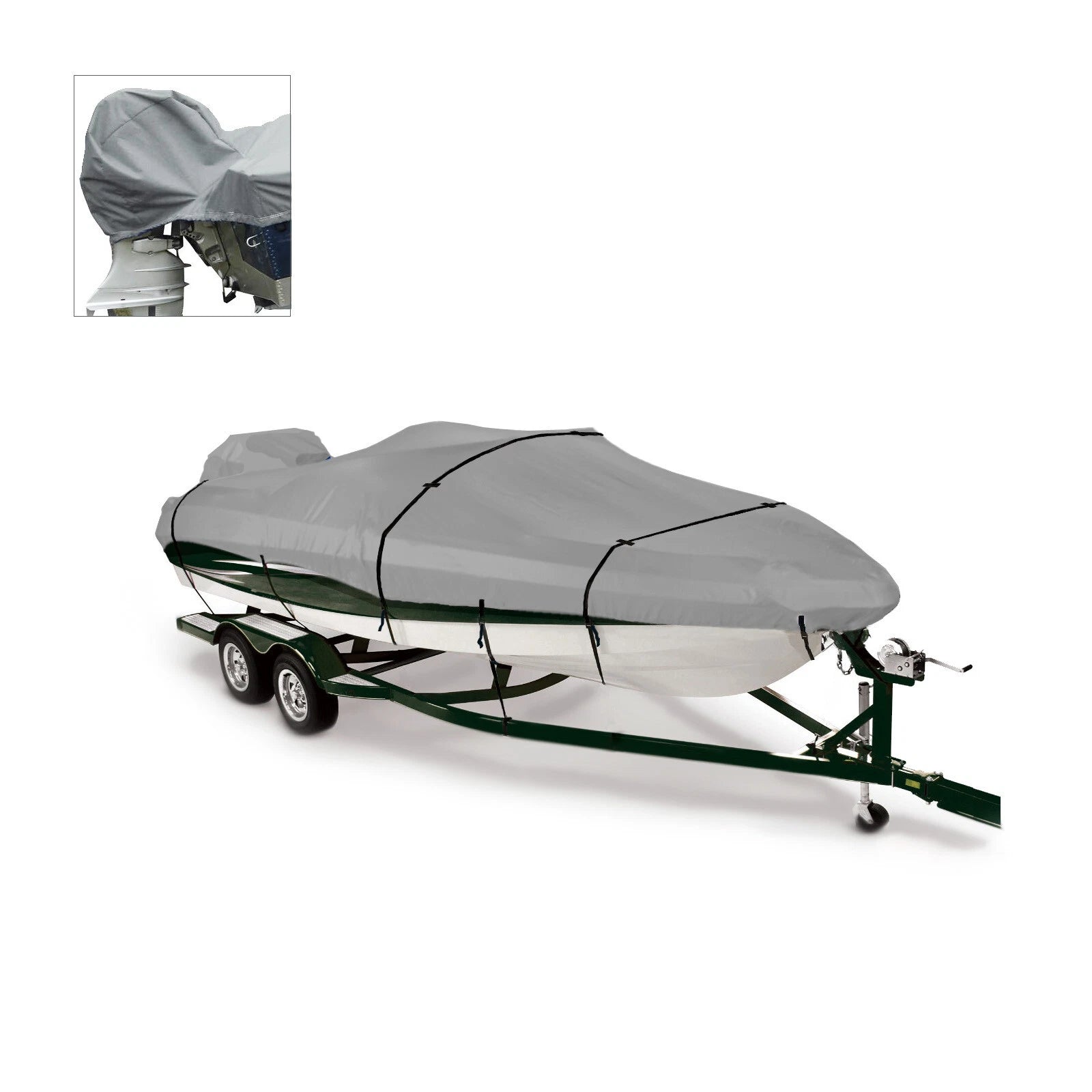 Pro Bass Style Trailerable Heavy Duty Fishing Boat Storage Cover Fits