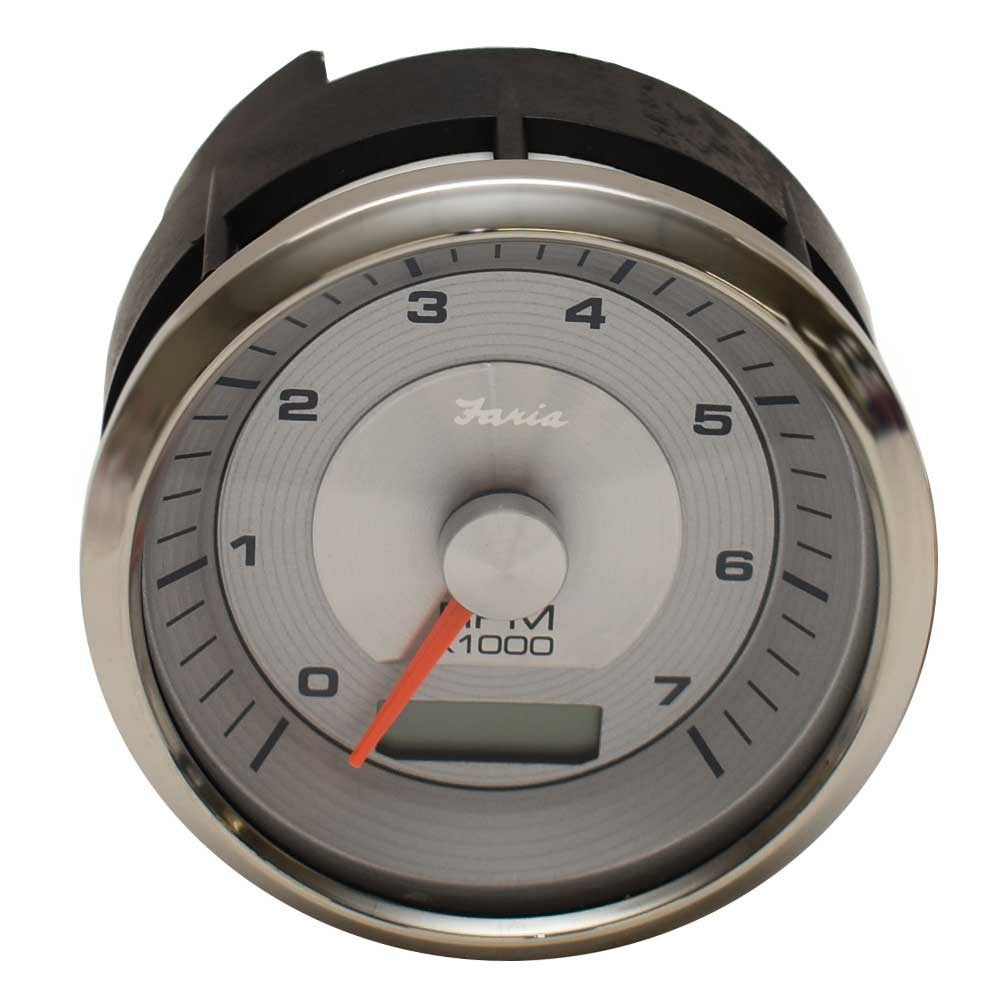 Faria Boat Tachometer Gauge Contour Spun Blue by Faria