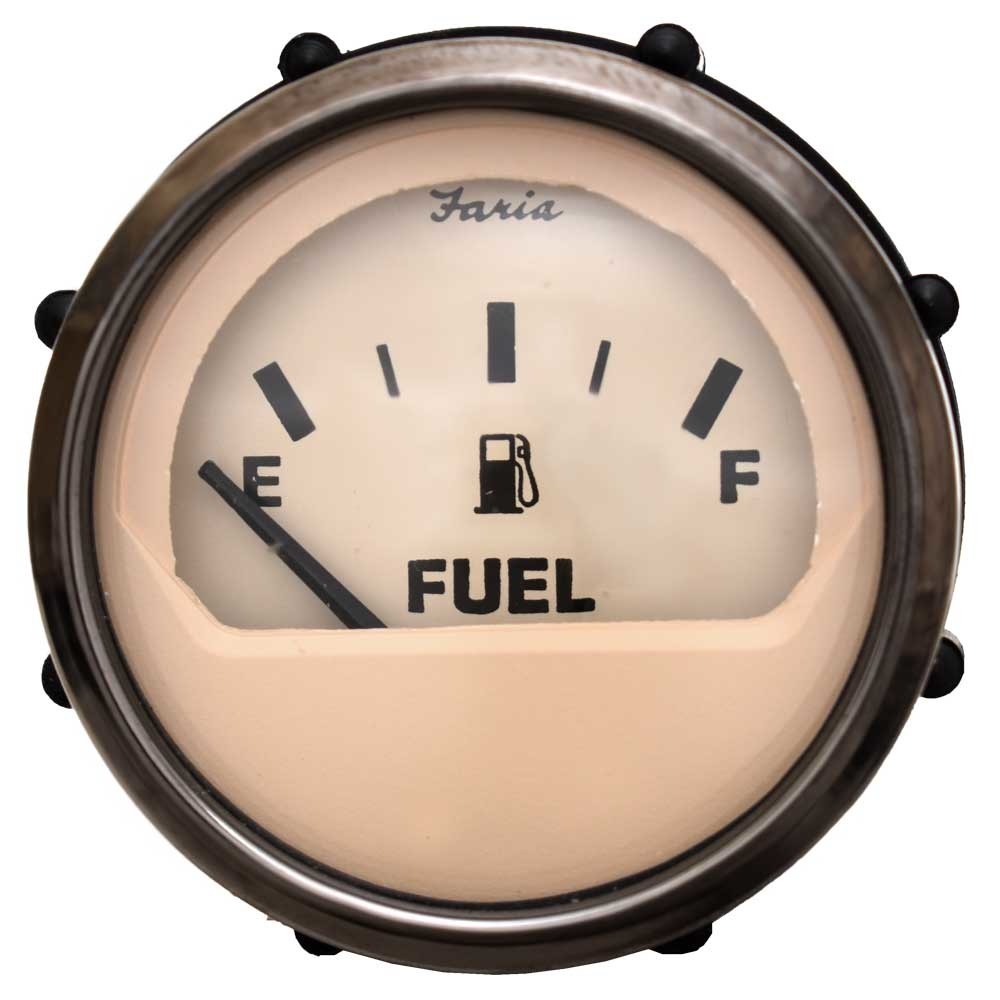 Faria Boat Fuel Level Gauge Euro Beige 2 Inch by Faria