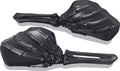 Kuryakyn Skeleton Hand Mirrors Black/black For Harley Davidson