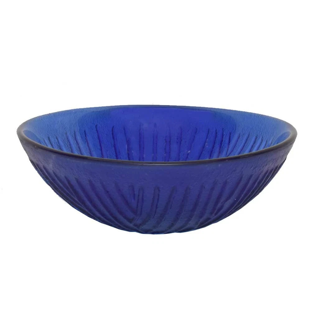Renovators Supply Countertop Vessel Sink 12892 | Tempered Glass Blue