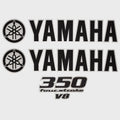 Yamaha Boat Cowling Decals | 350 V8 Four Stroke Black / Silver