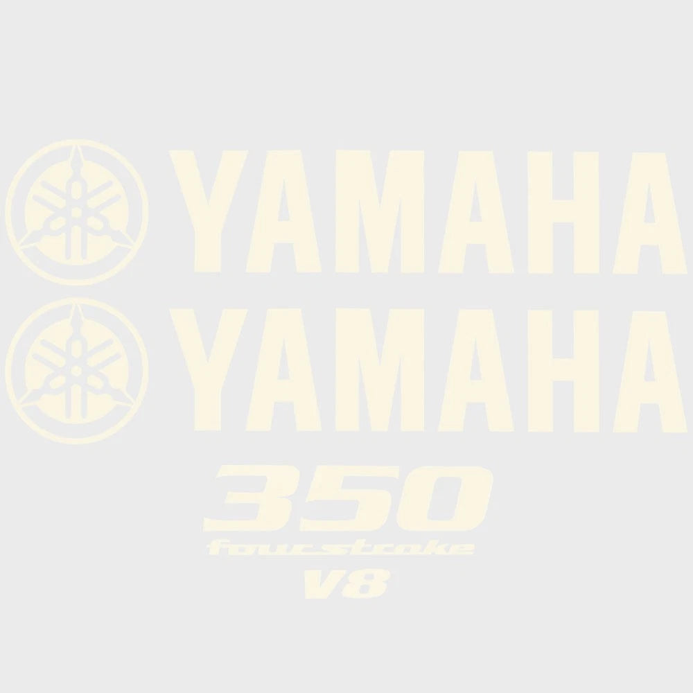 Yamaha Boat Cowling Decal Hw2561 | 350 Four Stroke White Sticker (Kit)