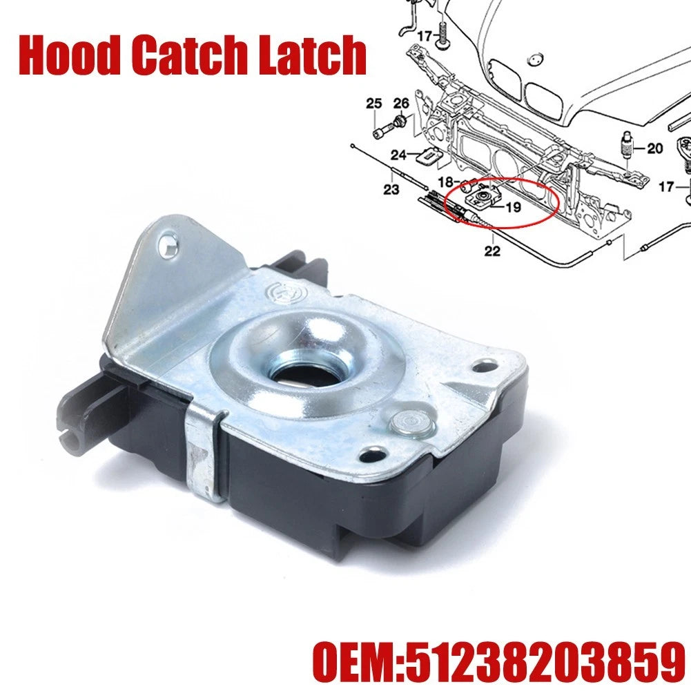 For 5 (E39) 1996-2004 Bonnet Lock Catch Latch For Car Accessories