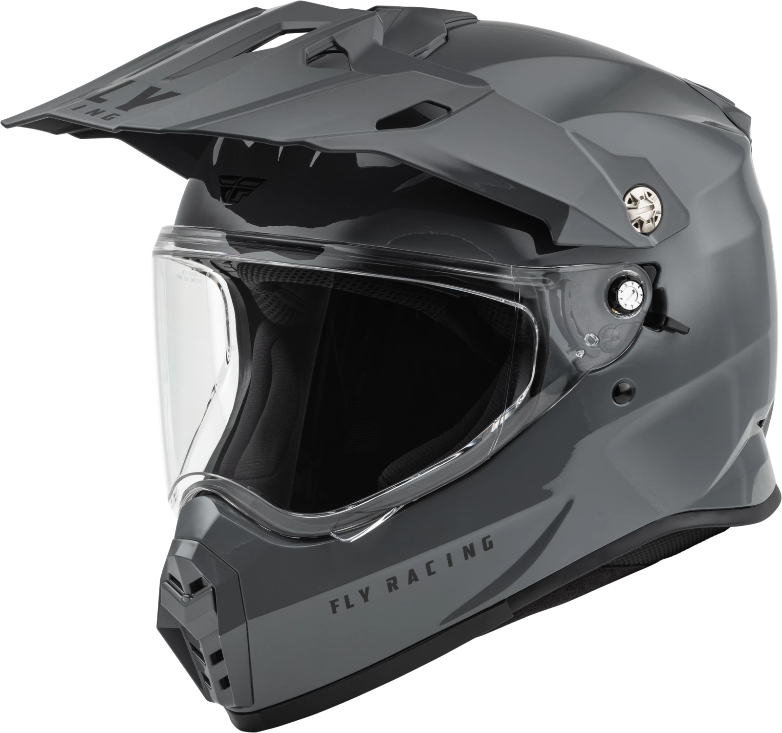 Fly Racing Trekker Solid Helmet Grey Medium Street Full-face Helmet