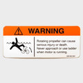 Decal Sticker Propeller Warning by Lowe