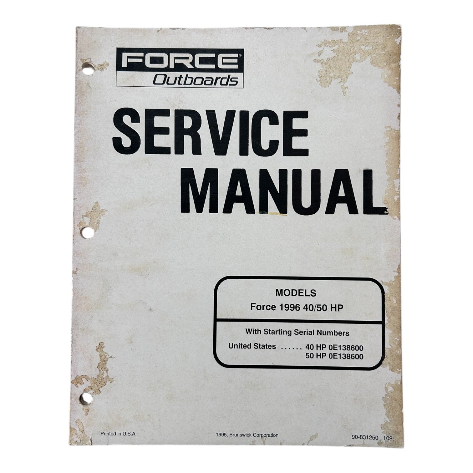 Force Outboards 90-831250, 1996 Models 40/50 Hp Service Manual