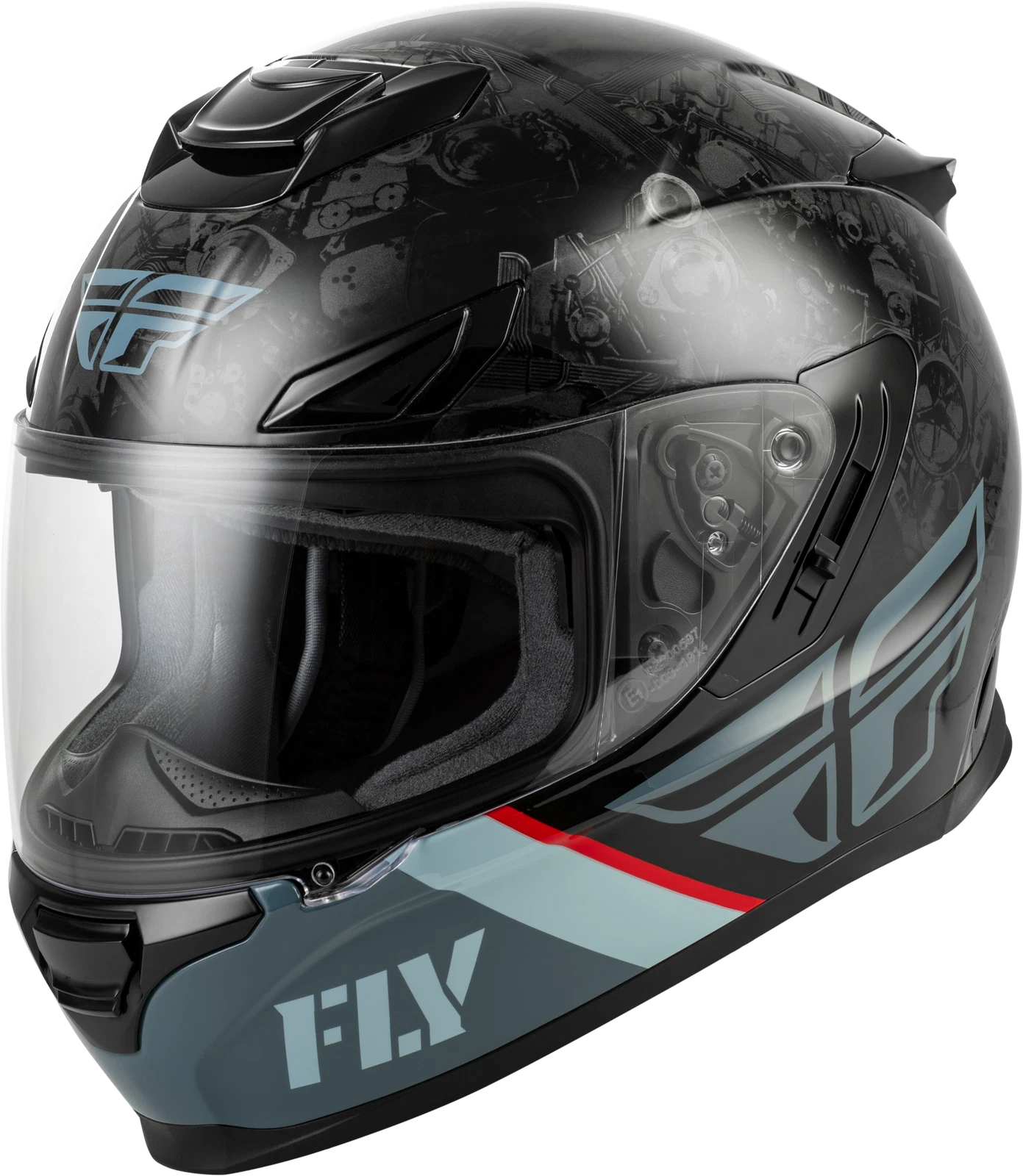 Fly Racing Sentinel Mech Helmet 2x-large Black/grey/gol<wbr/>d For