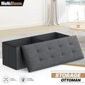 Gray Rectangular Storage Ottoman - 43"