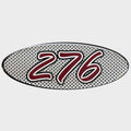Chaparral Boat Raised Emblem Decal 14-00094 276 SSX Silver Red Black S by Chaparral