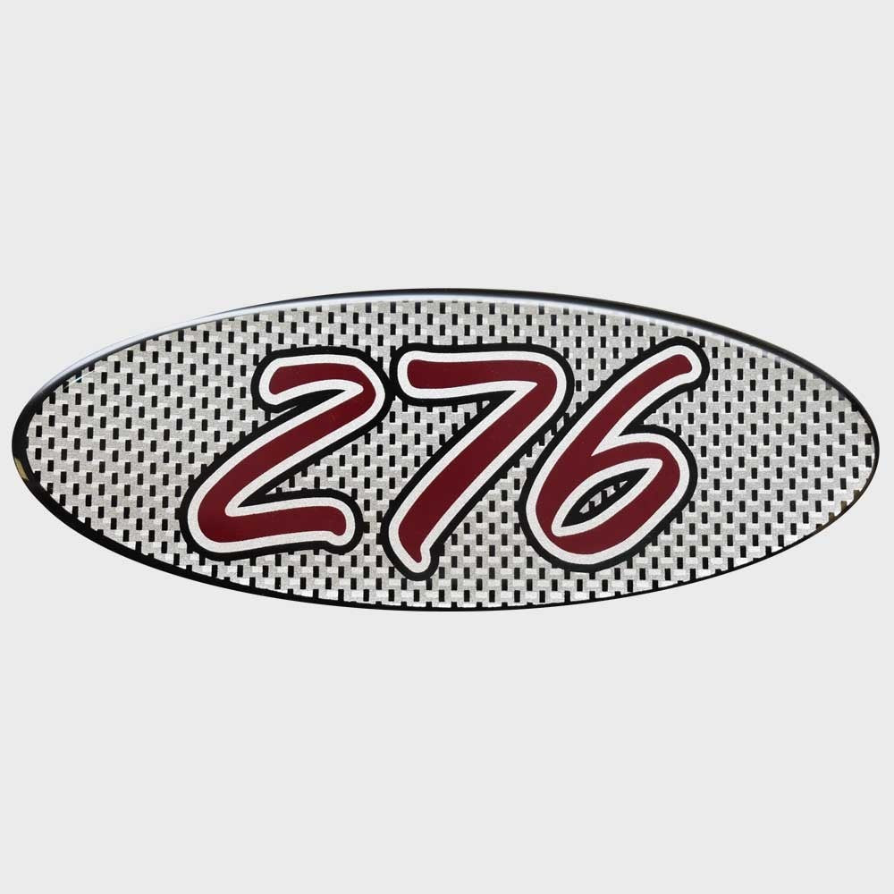 Chaparral Boat Raised Emblem Decal 14-00094 276 SSX Silver Red Black S by Chaparral