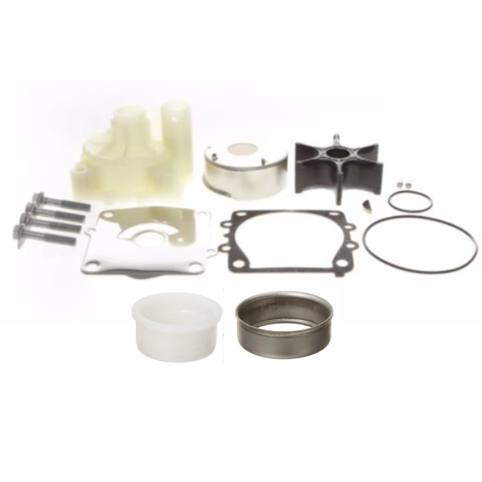 New Water Pump Impeller Kit 61a-w0078-a2 & Spacer Collar For Yamaha