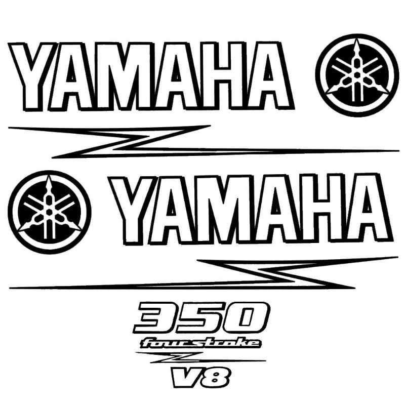 Yamaha Boat Cowling Decal U30920-01 | 350 Hp Four Stroke V8 Black Kit