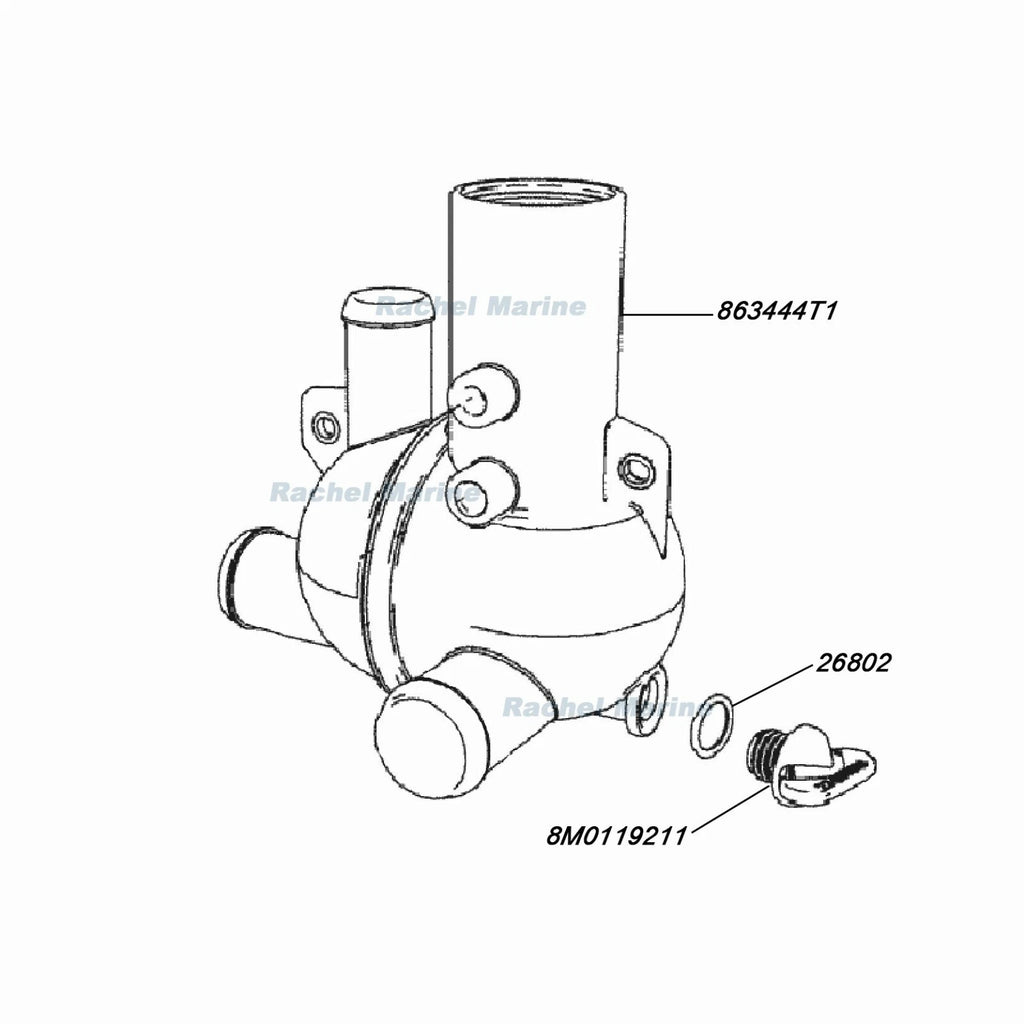 Inboard Water Distribution Housing – Mercury Mercruiser