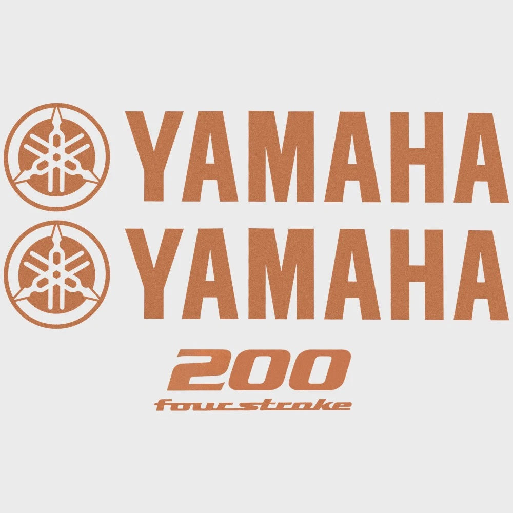 Yamaha Boat Cowling Decal Hw2390 | 200 Four Stroke Bronze Sticker