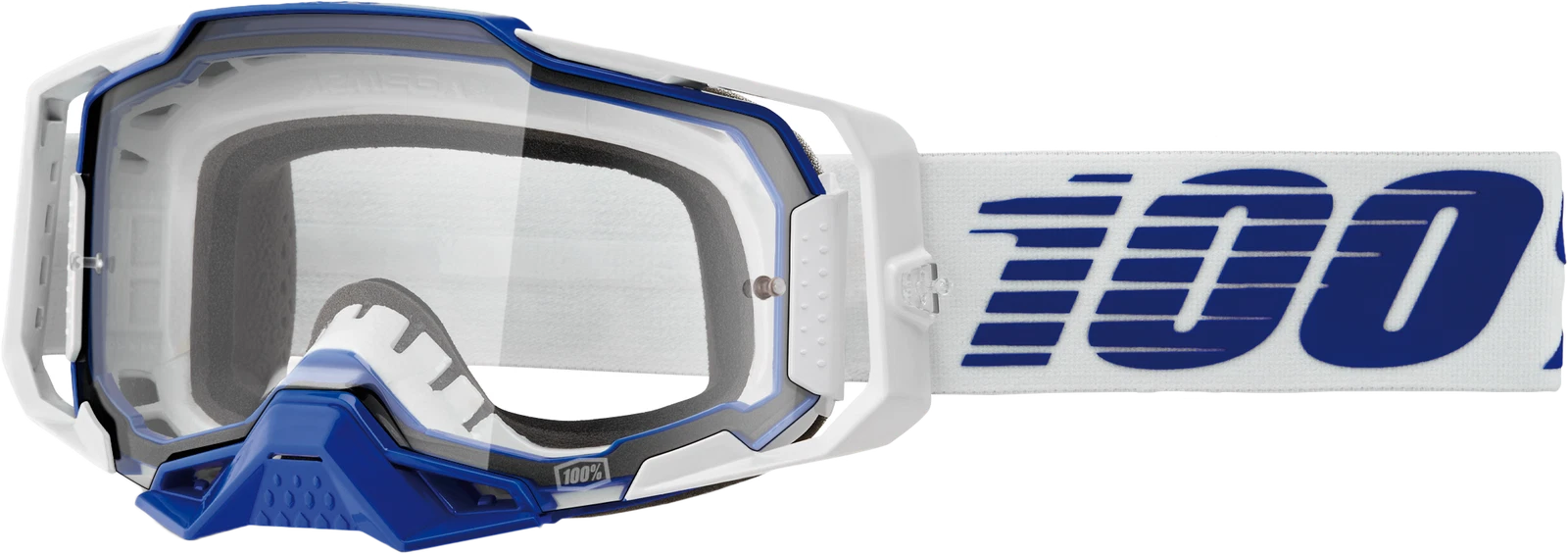 100-percent Armega Goggle Blue Clear Lens Offroad Motocross Eyewear
