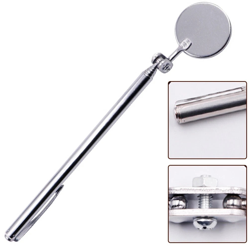 Compact Stainless Steel Telescopic Inspection Mirror For Automotive