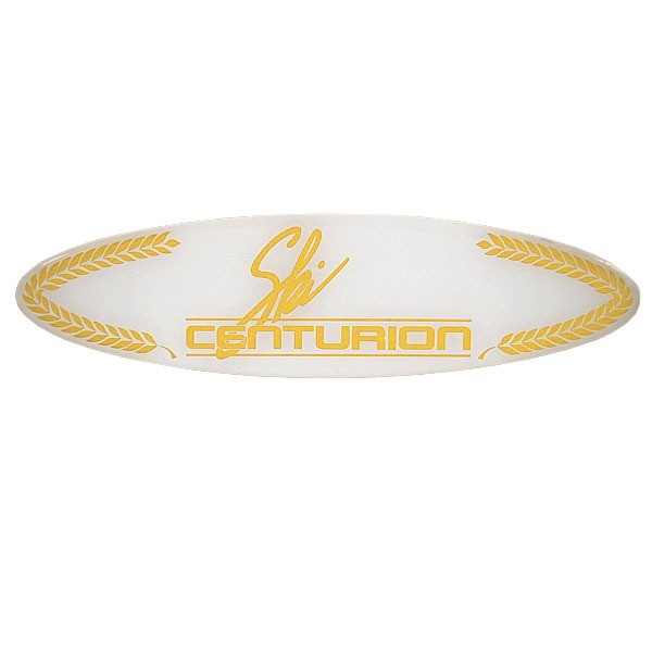 Ski Centurion Boat Raised Brand Decal | OEM Gold White 7 x 1 7/8 InchO