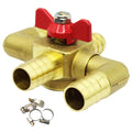 Heater Bypass Valve 4-way Solid Brass Auto Core Valve 0.9" Pipe Outer
