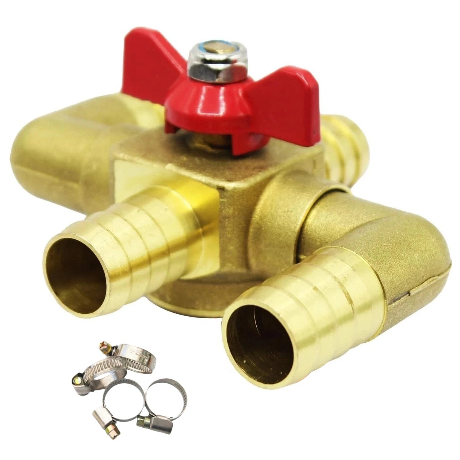 Heater Bypass Valve 4-way Solid Brass Auto Core Valve 0.9" Pipe Outer