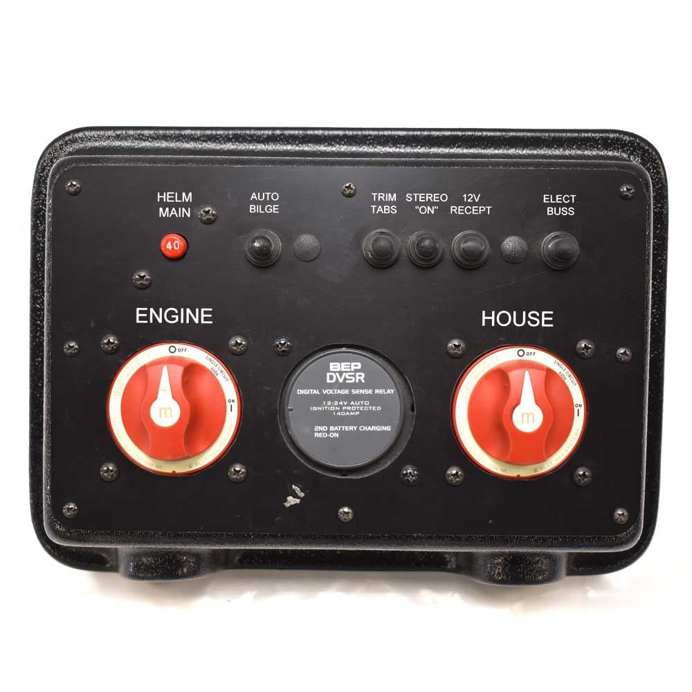 Boat Battery Switch Panel 12 3/8 x 8 3/4 Inch