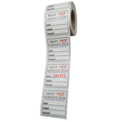 200pcs Oil Change Stickers Next Service Due Reminder Car Window Label
