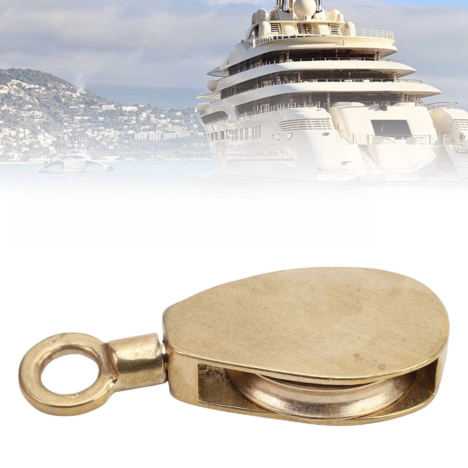 32mm Brass Flag Pole Pulley Accessory For Marine Rope Pulley System