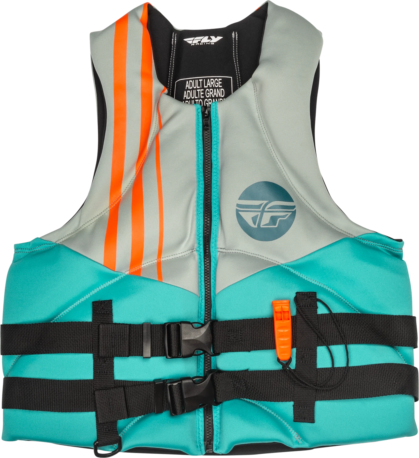 Fly Racing Neoprene Flotation Vest X-small Teal/grey/oran<wbr/>ge For