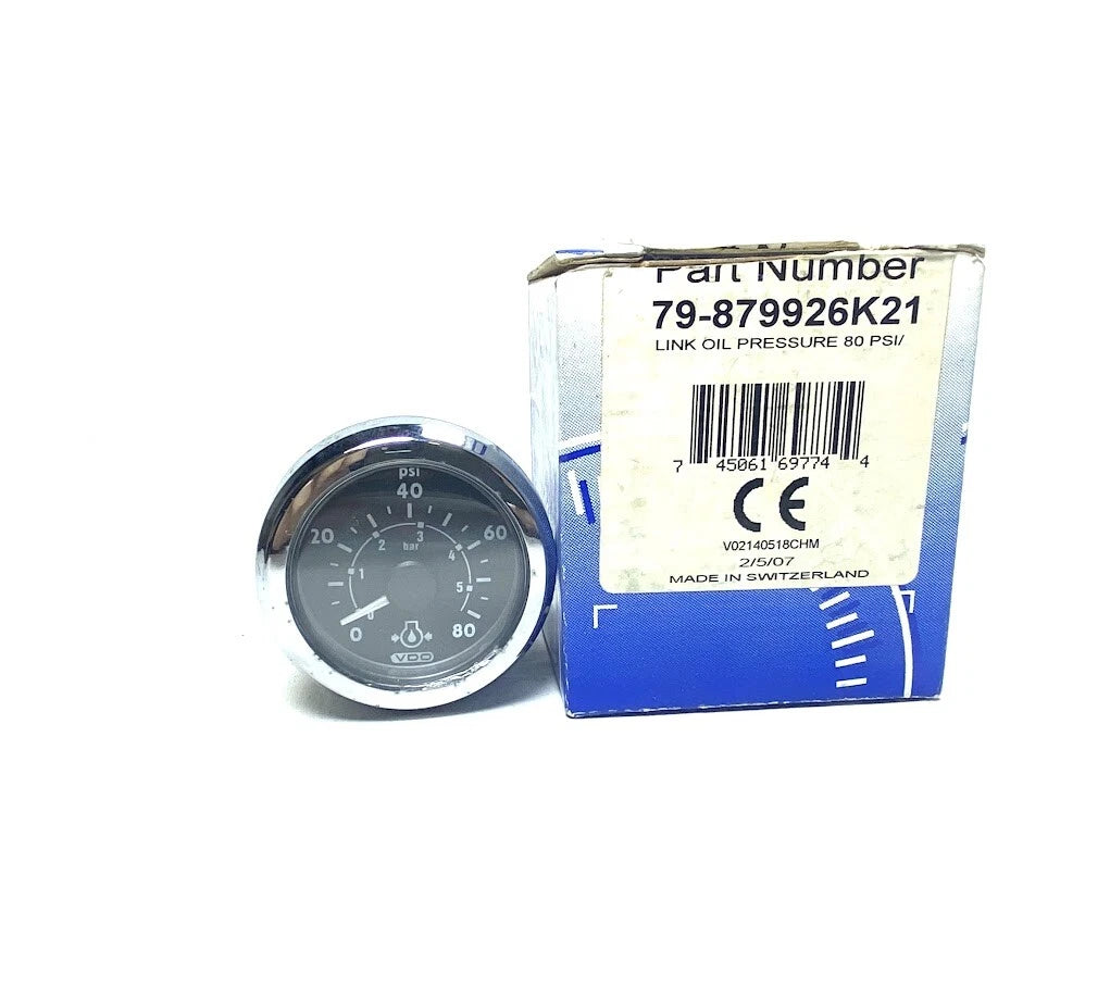 '-New- Vdo 79-879926k21, Oil Pressure Gauge, Oem, (Pitting)