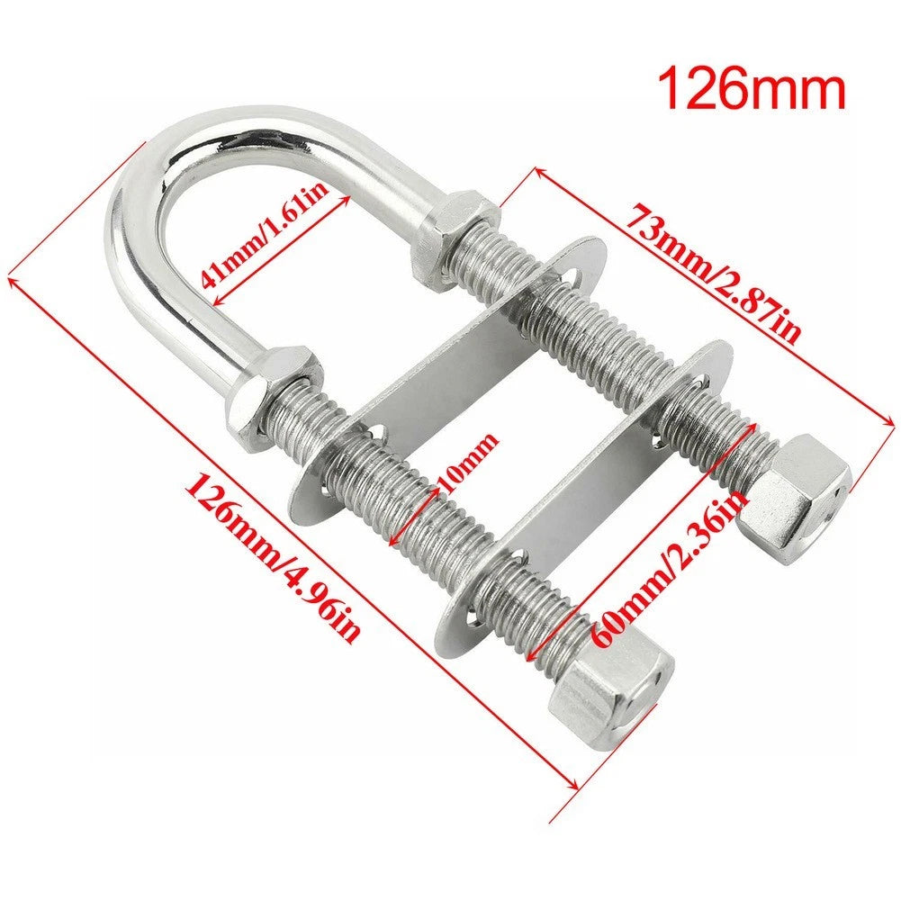 Marine Boat Stern Eye Tie Down U Bolt Dia Stainless Steel Bow Eye