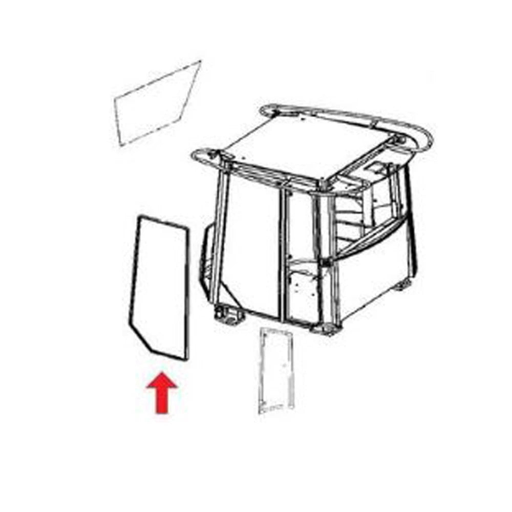 T167508 Cab Door Glass Fits John Deere 544j 444h 744h 744j 624h 644h